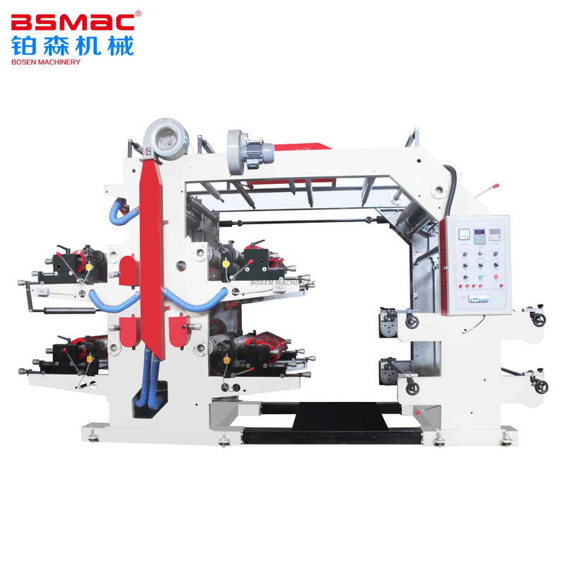 Alışveriş Çantası için BSYT Yüksek Hızlı 4 Renkli Fleksografik Baskı Makinesi